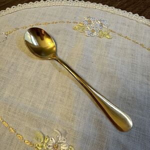 Wallace Brothers Stainless Flatware WB/W Gold Tone Teaspoon 5 1/4”